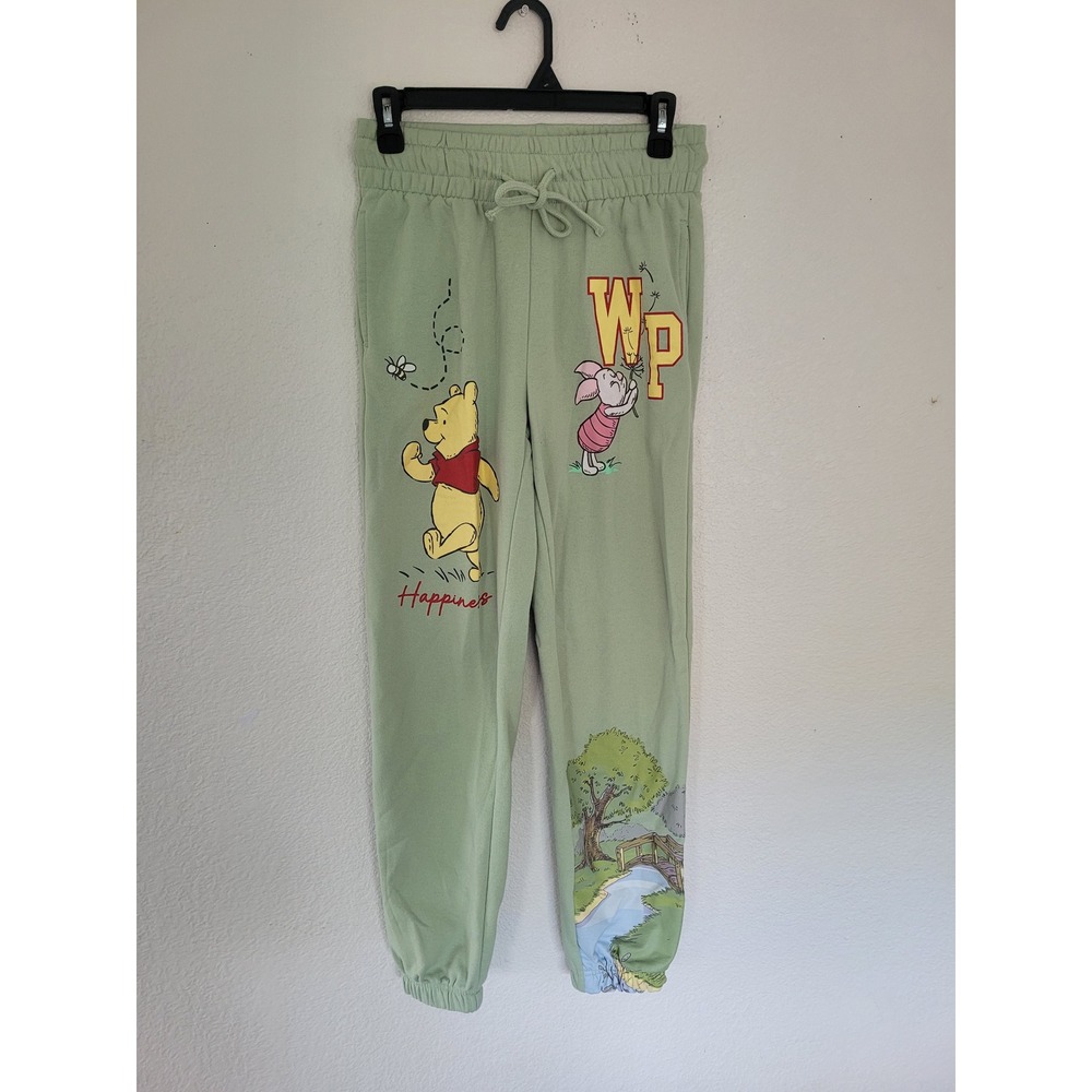 Disney Winnie the Pooh Piglet Green Jogger Sweatpants XXS Hundred Acre Wood #2